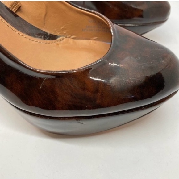 Zara Woman Brown Patent Leather High Heels Size 38/7.5 - Picture 7 of 8